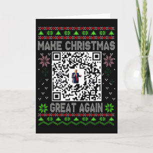 Hässlicher Weihnachten Lustiger Qr Präsident Trump Karte