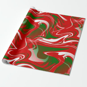 hässlicher Weihnachten trippy Marmor Wirbel Druck Geschenkpapier