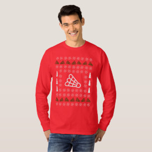 Hässlicher Weihnachts-Badminton T-Shirt