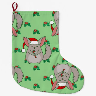 hässlicher Weihnachts-Chinchilla Weihnachtsmann St Großer Weihnachtsstrumpf