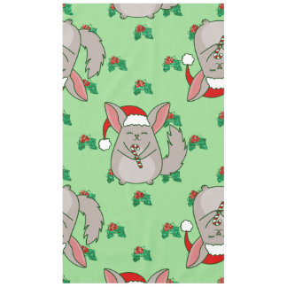 hässlicher Weihnachts-Chinchilla Weihnachtsmann St Tischdecke