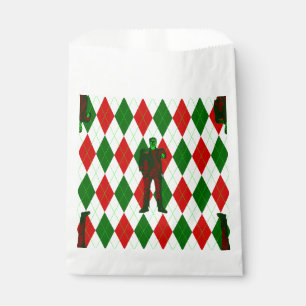 hässlicher Weihnachts-Frankenstein-Argyle-Kariert Geschenktütchen