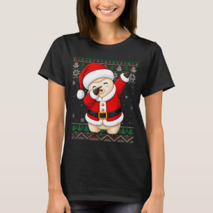 Hässlicher Weihnachts-Spaß-Tier dabbing Weihnachts T-Shirt