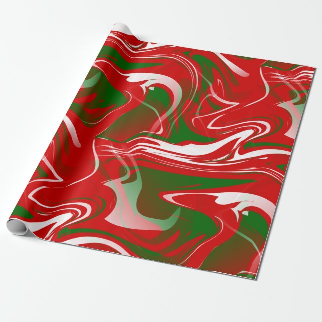hässlicher Weihnachtsdruck aus Marmor Geschenkpapier (Ungerollt)
