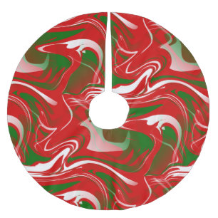 hässlicher Weihnachtsdruck aus Marmor Polyester Weihnachtsbaumdecke