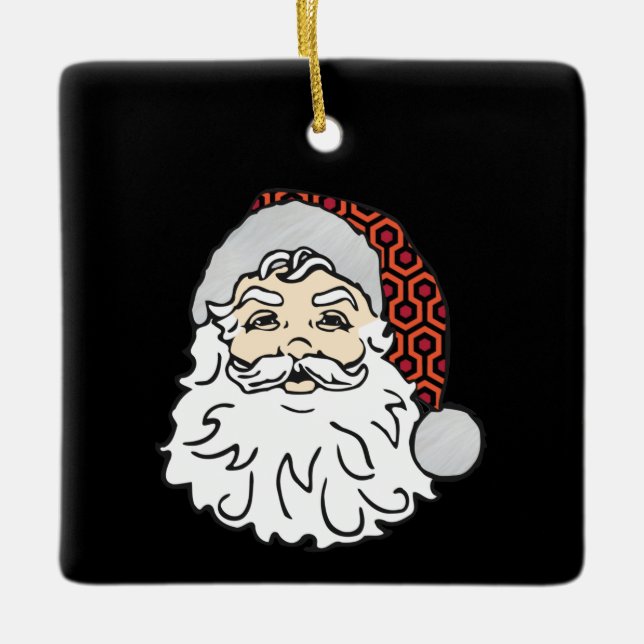 hässlicher Weihnachtslieder aus dem santa claus mi Keramikornament (Vorderseite)