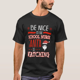 Hässlicher Weihnachtsmann der Schulkrankenschweste T-Shirt
