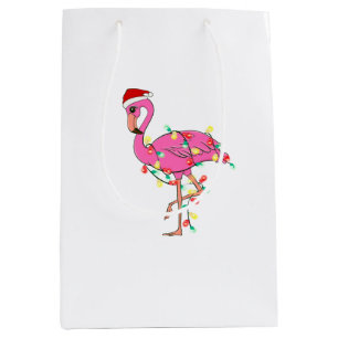 hässlicher Weihnachtsmann Flamingo Mittlere Geschenktüte