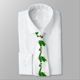 hässlicher Weihnachtsmann Loch Ness Monster Krawatte