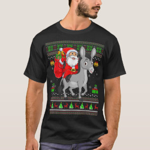 Hässlicher Weihnachtsmann lustiger Santa Claus rei T-Shirt