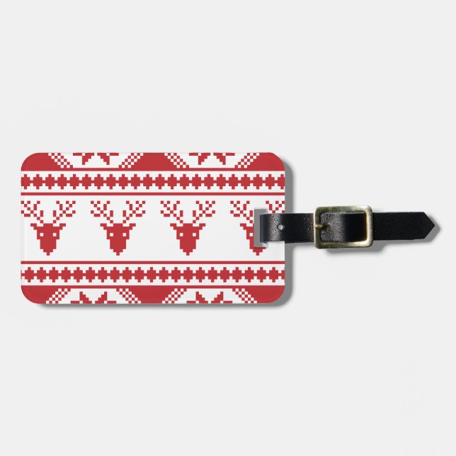 hässlicher Weihnachtspulli Gepäckanhänger (Vorderseite horizontal)