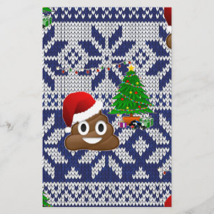 hässlicher Weihnachtspulli kacke Emoji Briefpapier