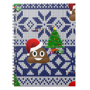 hässlicher Weihnachtspulli kacke Emoji Notizblock