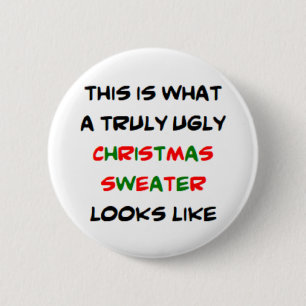 hässlicher Weihnachtspulli, wahrlich Button