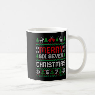 Hässlicher Weihnachtspullover 67 Sechs Sieben 6 7 Kaffeetasse