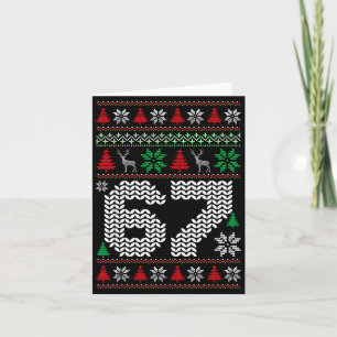 Hässlicher Weihnachtspullover 67 Sechs Sieben 6 7  Karte