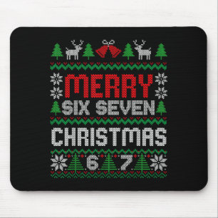 Hässlicher Weihnachtspullover 67 Sechs Sieben 6 7  Mousepad
