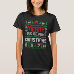 Hässlicher Weihnachtspullover 67 Sechs Sieben 6 7 T-Shirt