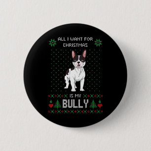 Hässlicher Weihnachtspullover Bully Französische B Button