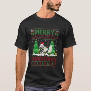 Hässlicher Weihnachtspullover-Christbaum-Beleuchtu T-Shirt