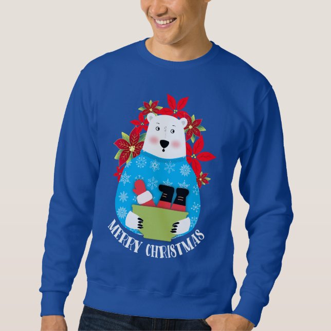 Hässlicher Weihnachtspullover Eisbär, der Weihnach Sweatshirt (Vorderseite)