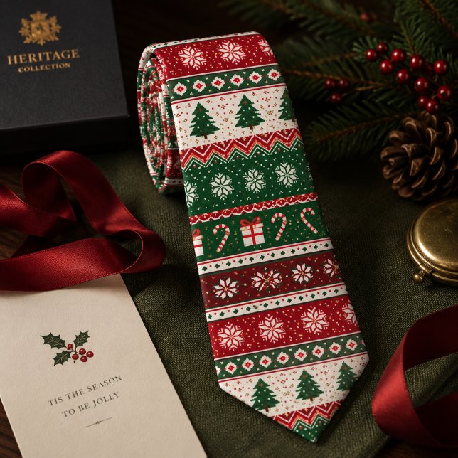 Hässlicher Weihnachtspullover Fair Isle Krawatte (Von Creator hochgeladen)