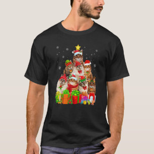 Hässlicher Weihnachtspullover Katzenbaum Sibirisch T-Shirt