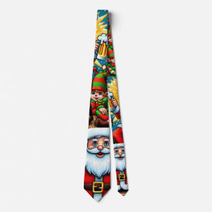 Hässlicher Weihnachtspullover Krawatte