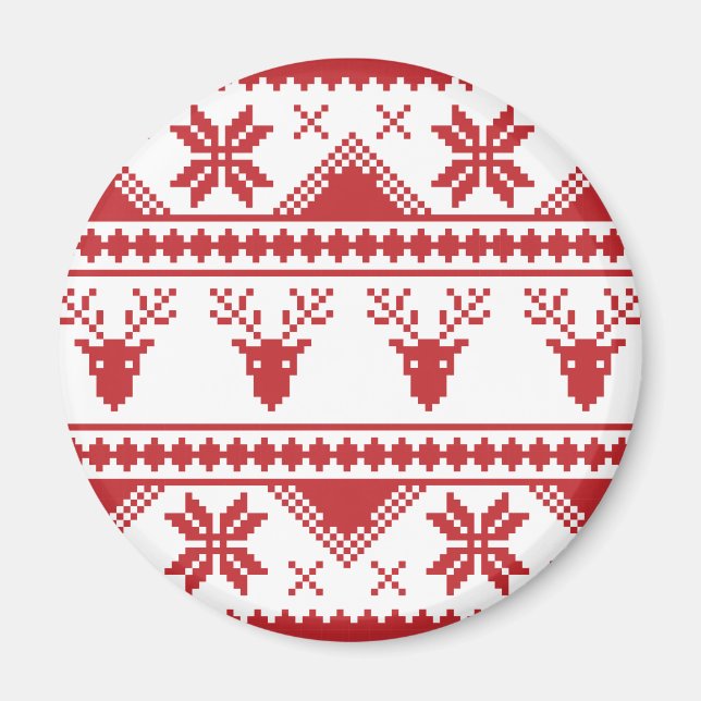 hässlicher Weihnachtspullover Magnet (Vorne)