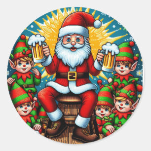Hässlicher Weihnachtspullover Runder Aufkleber
