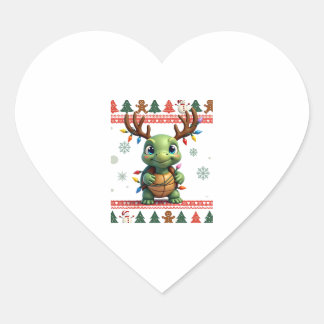 Hässlicher Weihnachtspullover-Stil beleuchtete Sch Herz-Aufkleber