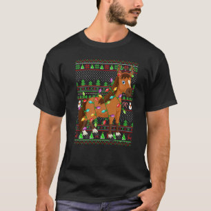 Hässlicher Weihnachtspullover-Stil beleuchtetes Pf T-Shirt