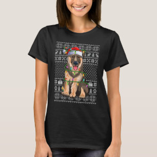 Hässlicher Weihnachtspullover-Stil Santa Deutscher T-Shirt