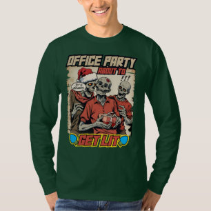 Hässlicher Weihnachtspullover Zombies Gehirne Comi T-Shirt