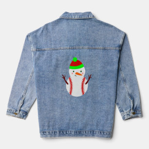 hässlicher Weihnachtsschneemann lustig Jeansjacke