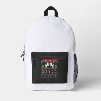 Hässliches Einhorn-Weihnachts-Pullover-Party-T-Shi Bedruckter Rucksack