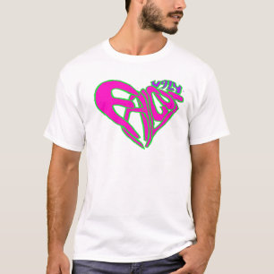 Hässliches Falkeherzrosa T-Shirt