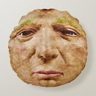 Hässliches gruseliges Trumpf-Gesicht Rundes Kissen