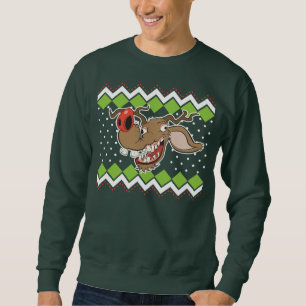 Hässliches Ren-hässliche Weihnachtsstrickjacke Sweatshirt