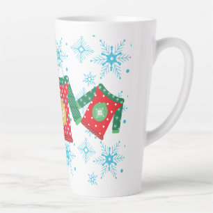 Hässliches Schneeflockenmuster für Pullover Milchtasse