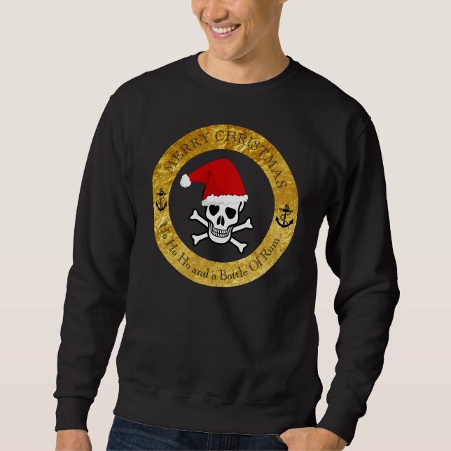 Hässliches Strickjacke-Piraten-Weihnachten Sweatshirt (Vorderseite)