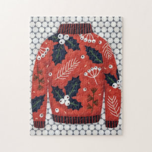 Hässliches süßes Sweater-Kunst-Weihnachts-Puzzle R