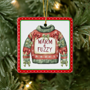 Hässliches Sweater-Auszeichnungsornament - Zweisei Keramikornament