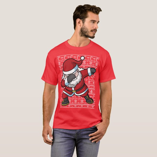 Hässliches Weihnachten, das Weihnachtsmann-Klecks T-Shirt (Vorne ganz)