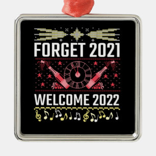 Hässliches Weihnachten Vergessen 2021 Willkommen 2 Ornament Aus Metall
