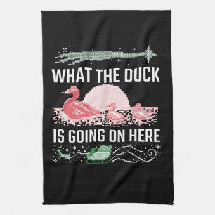 Hässliches Weihnachten - Was zum Enten geht hier v Geschirrtuch