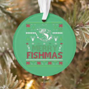 hässliches Weihnachtsangeln Ornament