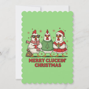 hässliches Weihnachtshuhn frohe gluckende Weihnach Einladung