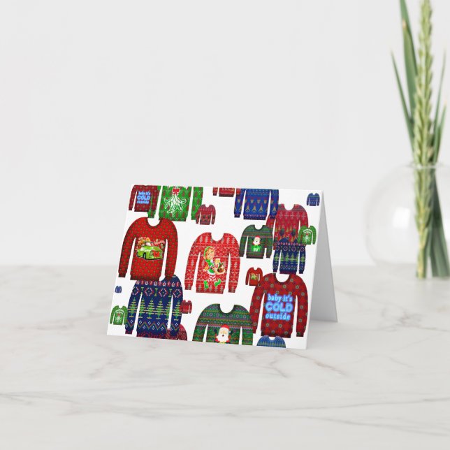 hässliches Weihnachtspulli Party Einladung (Vorderseite)