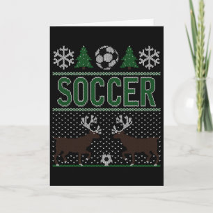 Hässliches Weihnachtspullover-Fußball Karte